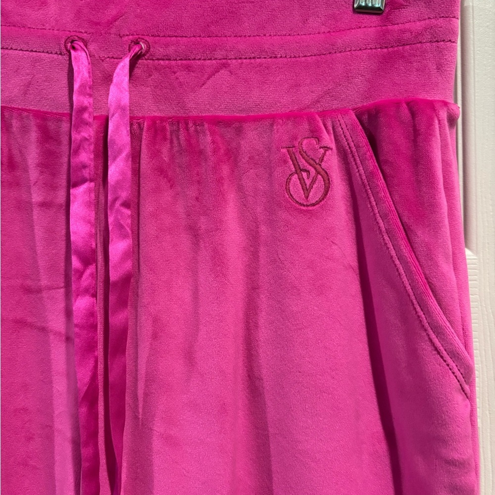 Victoria's Secret Fuchsia Velour Lounge Pants